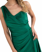 Berti Mode Collection - Abito verde monospalla