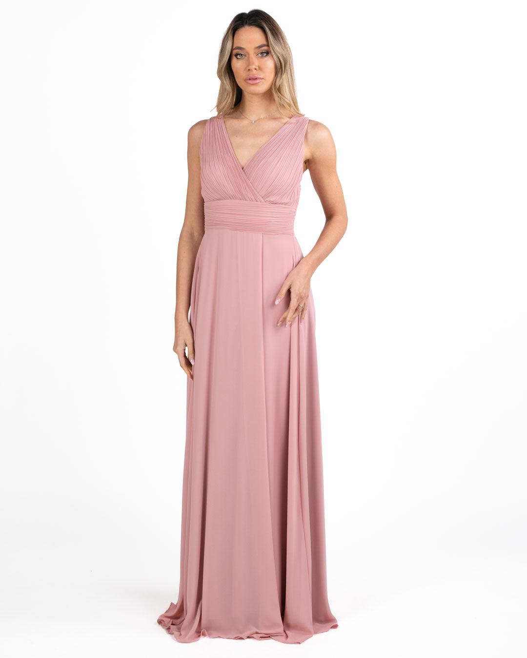 Berti Mode Collection - Abito lungo rosa cipria