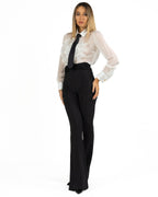 Elisabetta Franchi - Pantaloni in crêpe