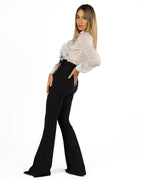 Elisabetta Franchi - Pantaloni in crêpe
