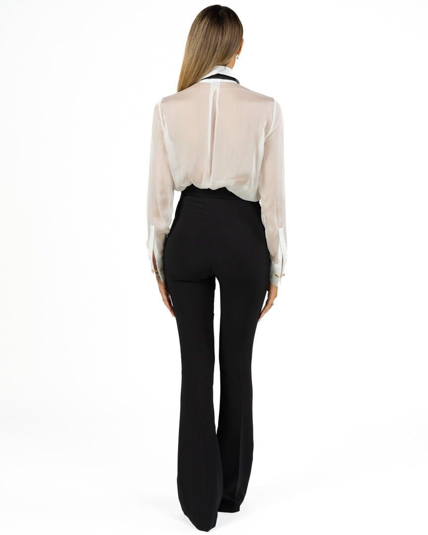 Elisabetta Franchi - Pantaloni in crêpe