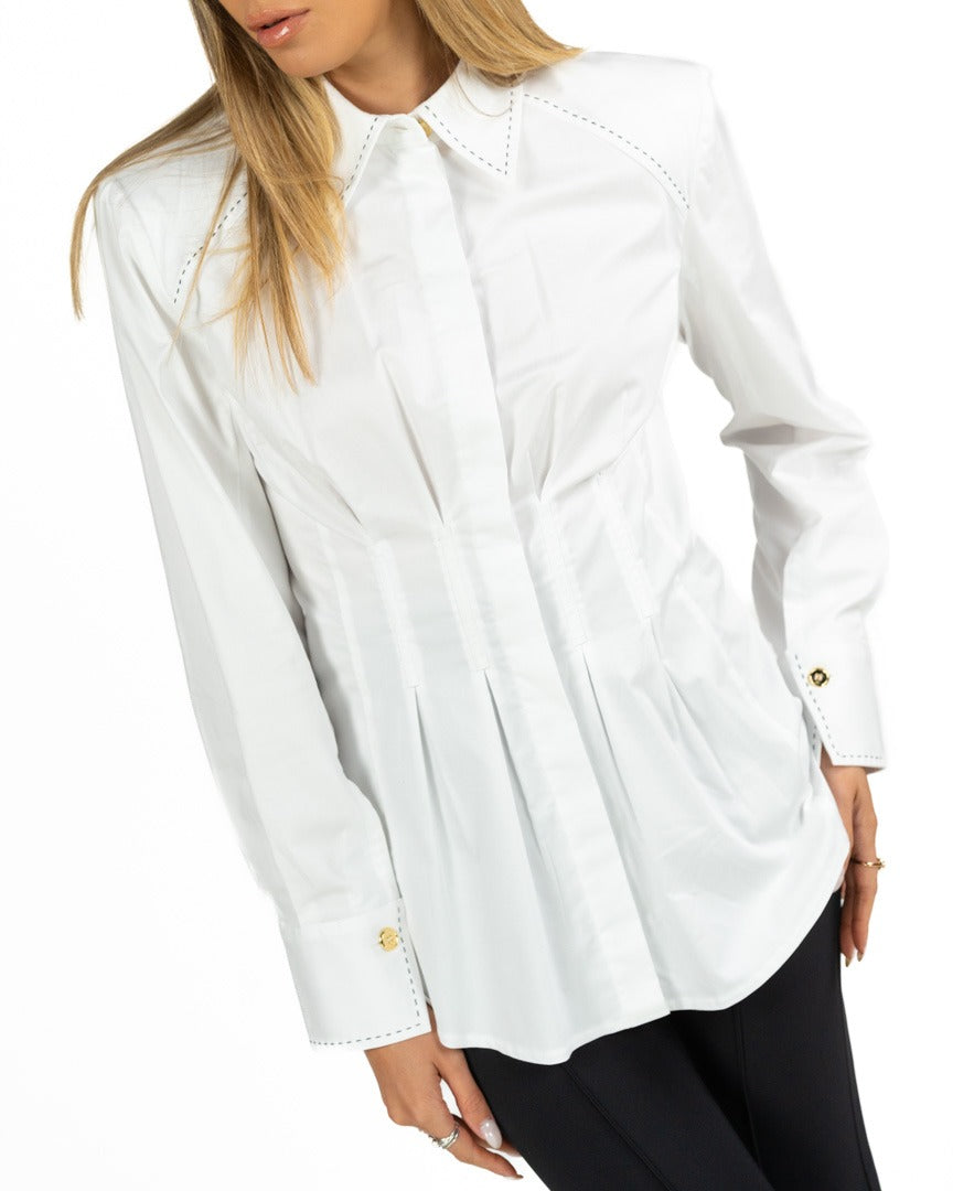 Elisabetta Franchi - camicia in raso di cotone