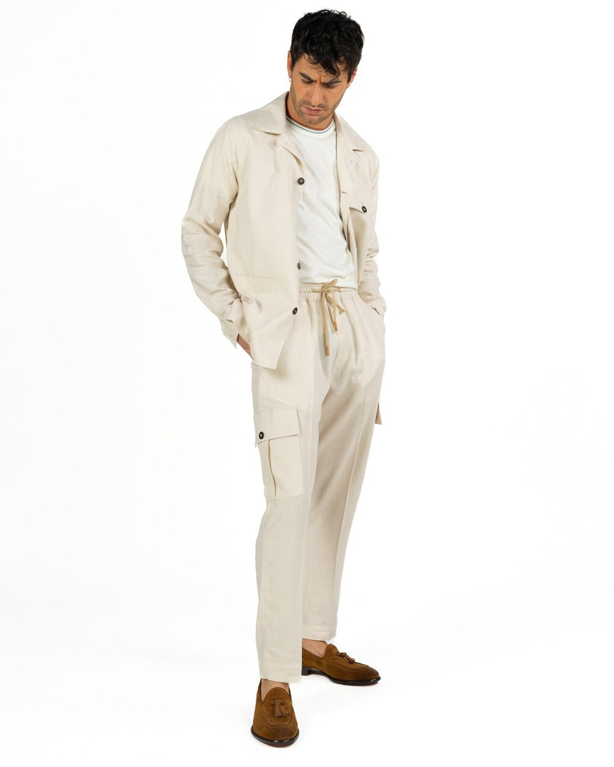 Over/D - Pantalone beige