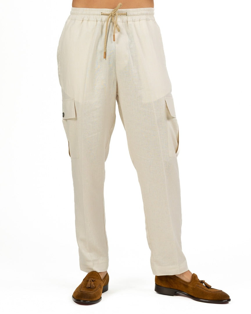 Over/D - Pantalone beige