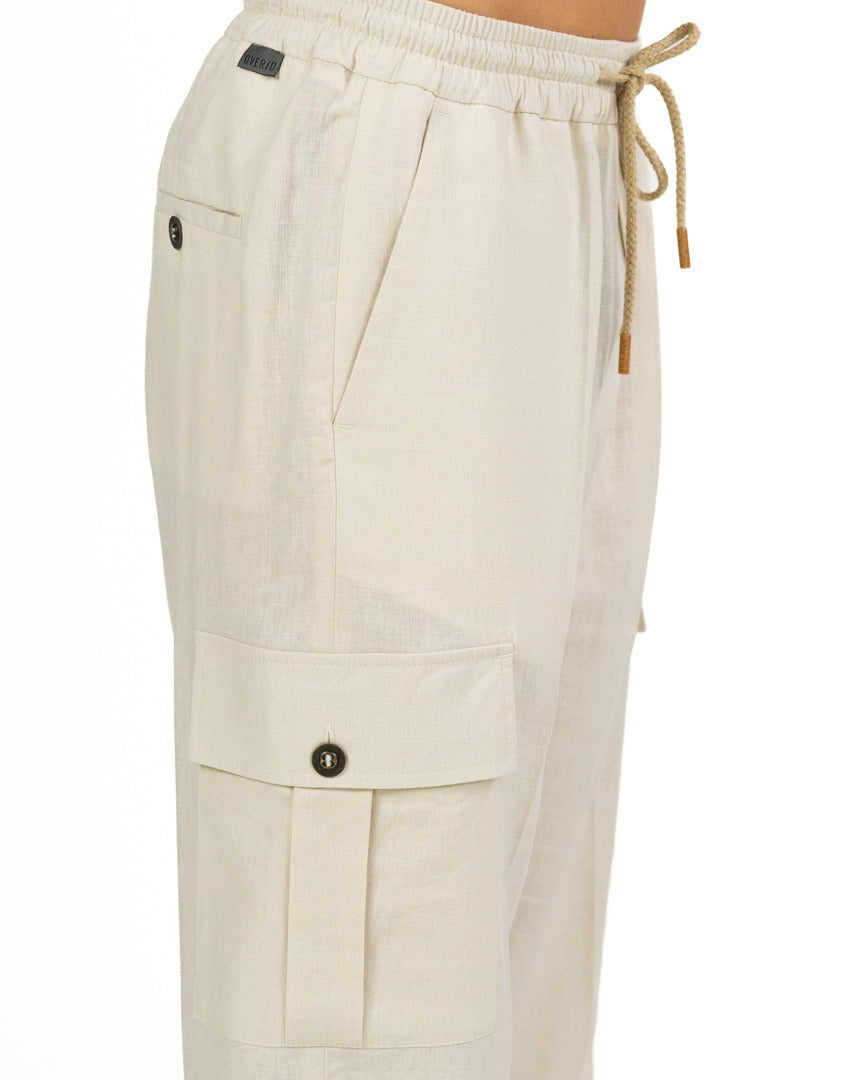 Over/D - Pantalone beige