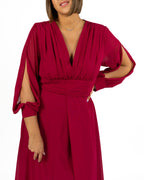 Berti Mode Collection - Abito manica lunga rosso