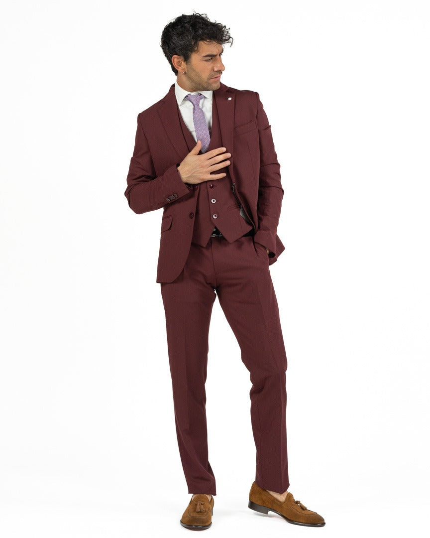 Langella - Completo tre pezzi bordeaux