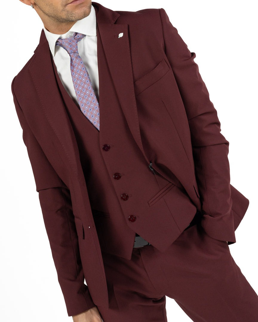 Langella - Completo tre pezzi bordeaux