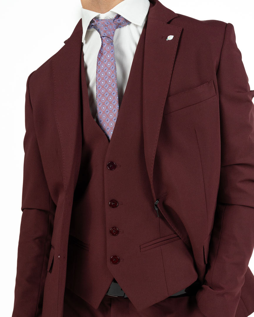 Langella - Completo tre pezzi bordeaux