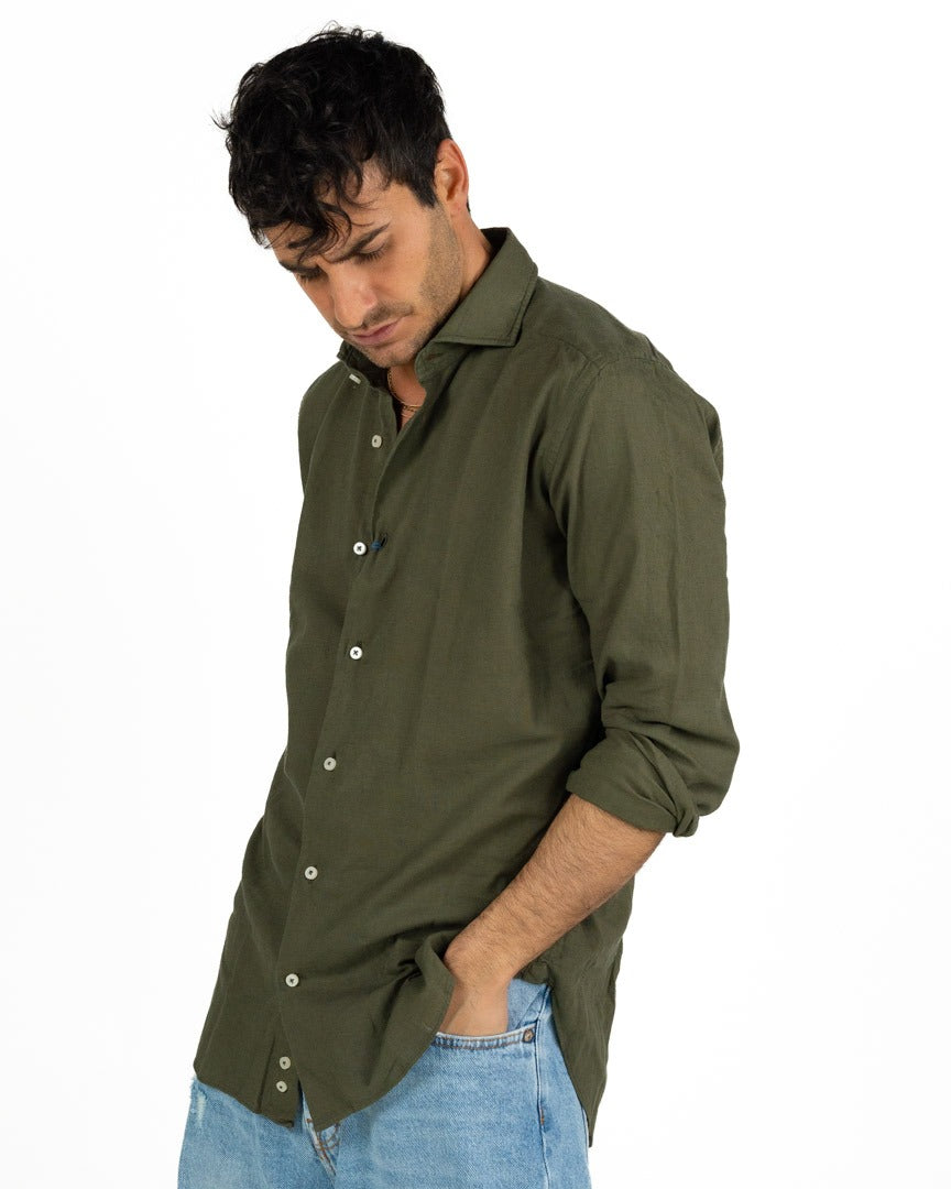 Bottega Artigiana - Camicia lino verde