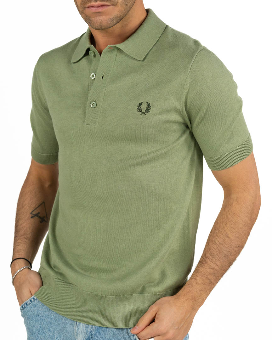 Fred Perry - t-shirt towelling oliva