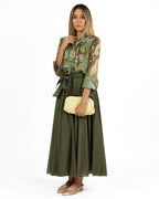 Souvenir - Camicia verde floreale