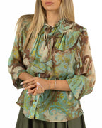 Souvenir - Camicia verde floreale