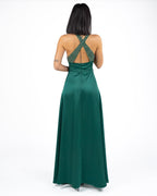 Berti Mode Collection - Abito con strass verde bosco