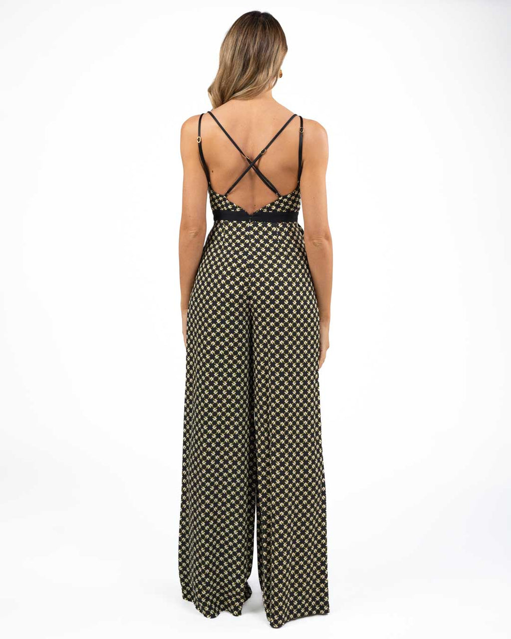 ELISABETTA FRANCHI - Tuta Donna Nero e Curry