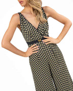 ELISABETTA FRANCHI - Tuta Donna Nero e Curry