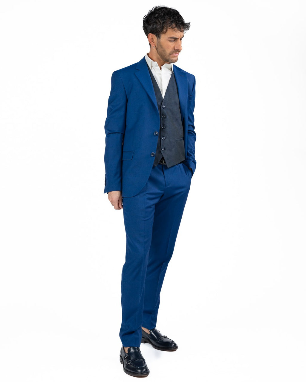 BERTI Mode Collection – Abito Blu con Gilet