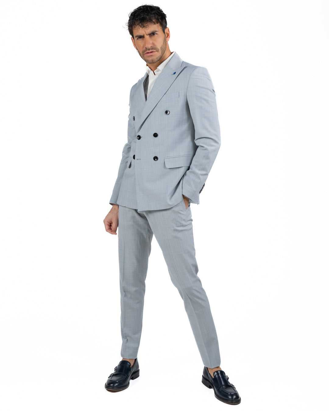 LANGELLA - Abito da Cerimonia Doppiopetto Grigio