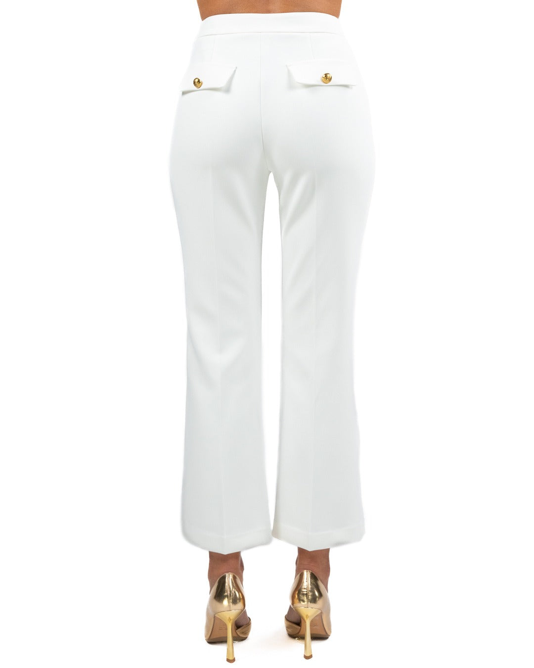 ELISABETTA FRANCHI - Pantalone Avorio