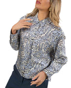 WEEKEND MAX MARA - Camicia twill pura seta in fantasia