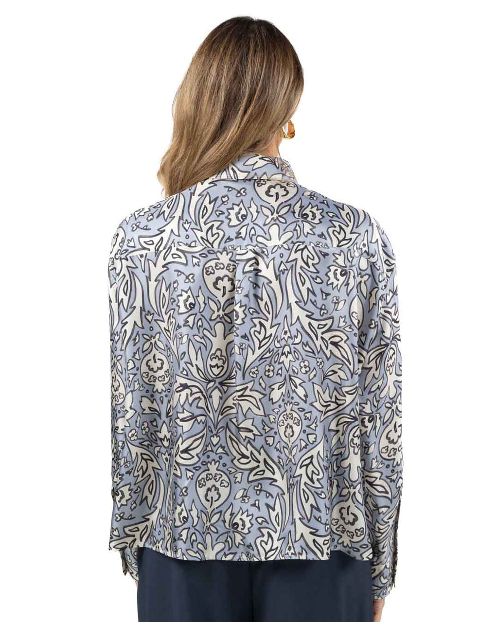 WEEKEND MAX MARA - Camicia twill pura seta in fantasia