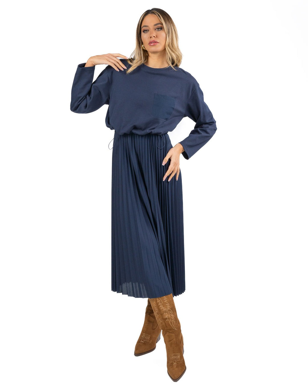 WEEKEND MAX MARA - Abito in Jersey Blu