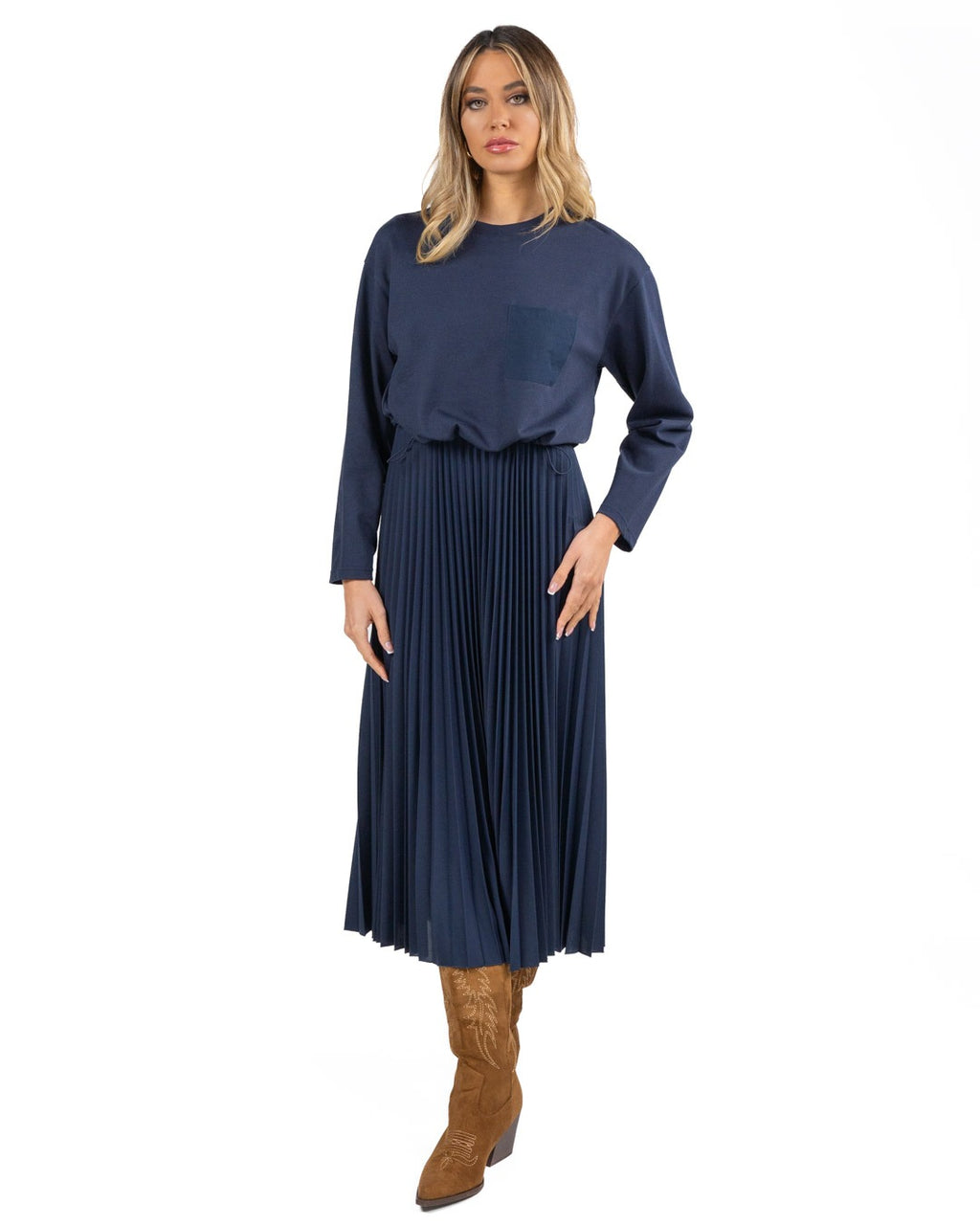 WEEKEND MAX MARA - Abito in Jersey Blu