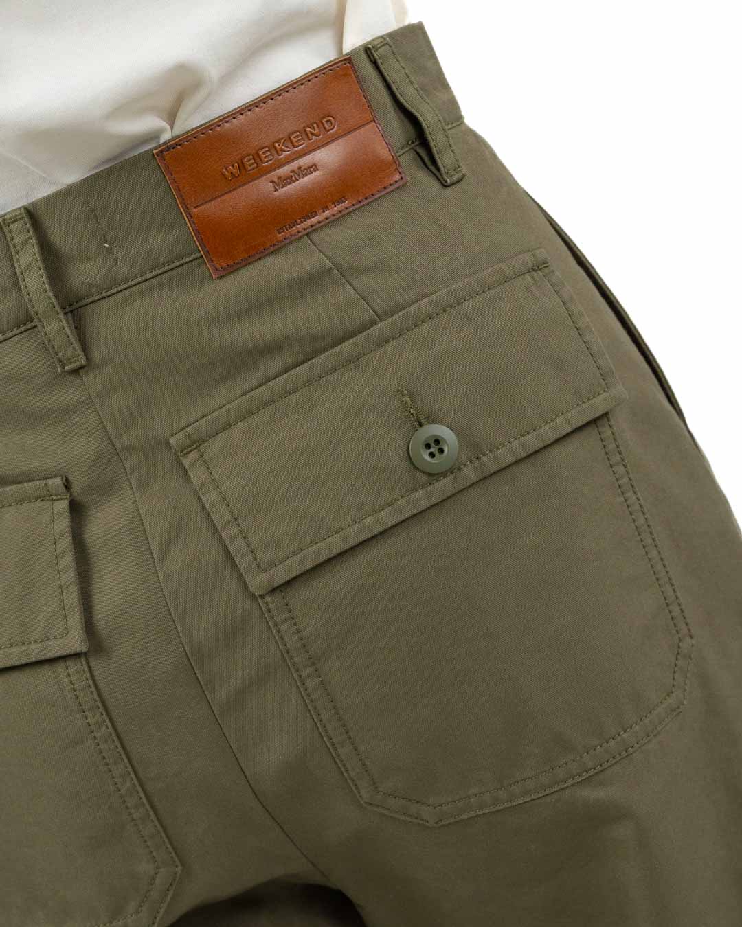 WEEKEND MAX MARA - Pantalone canvas kaki