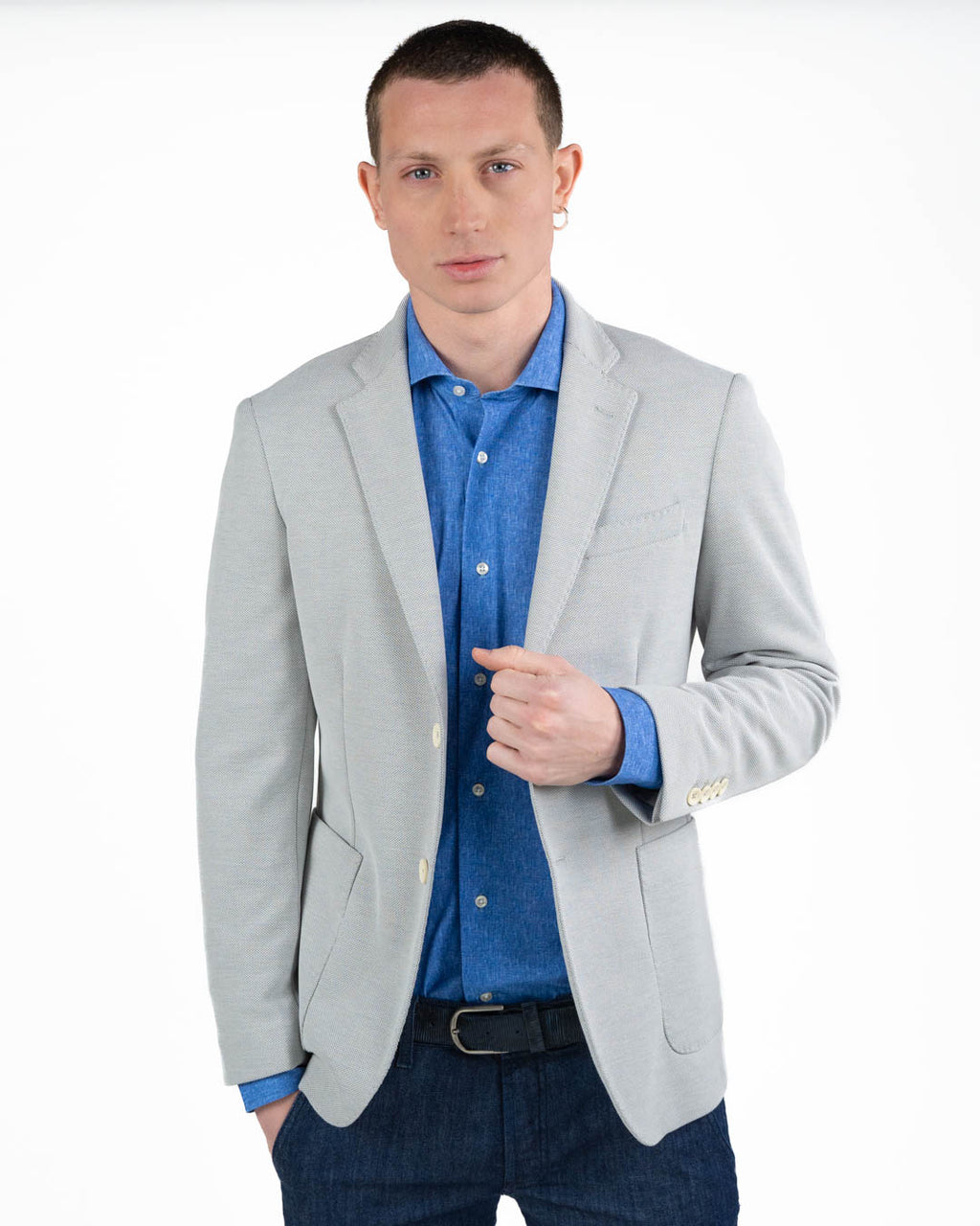 BERTI MODE COLLECTION - Giacca Grigio Chiaro