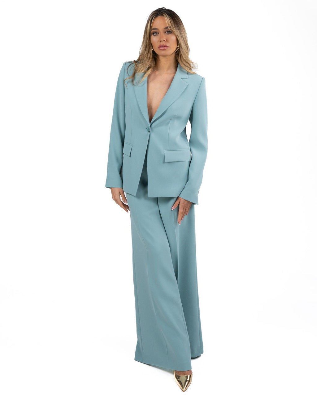 TWINSET - Giacca sfiancata con tasche carta da zucchero