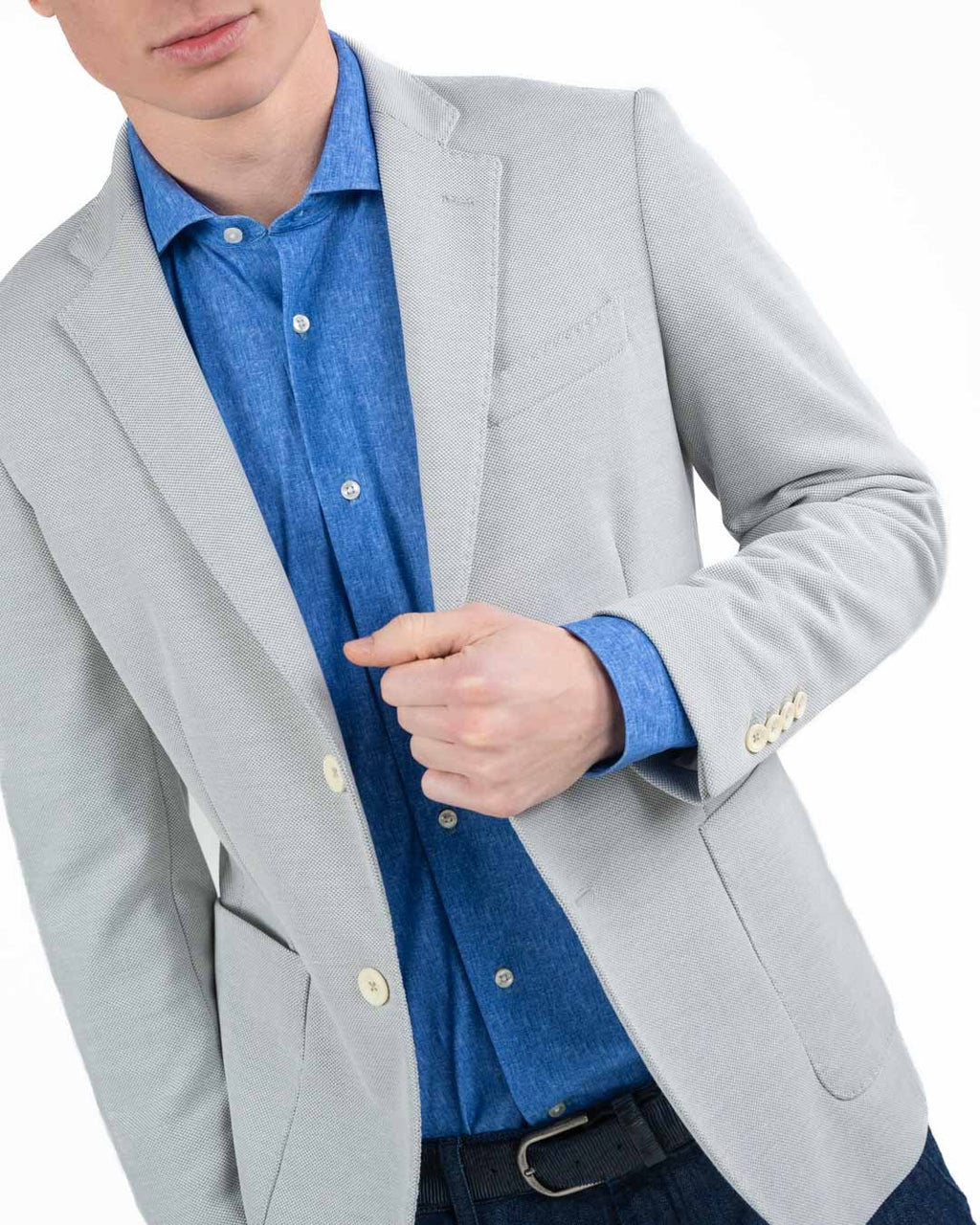 BERTI MODE COLLECTION - Giacca Grigio Chiaro