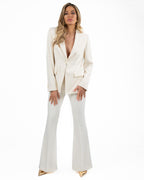 TWINSET - Pantalone flared madreperla