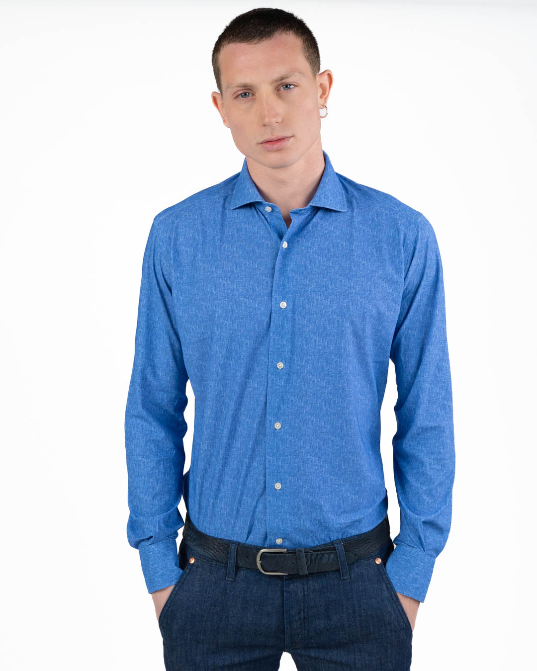 BOTTEGA ARTIGIANA - Camicia stretch effetto Denim