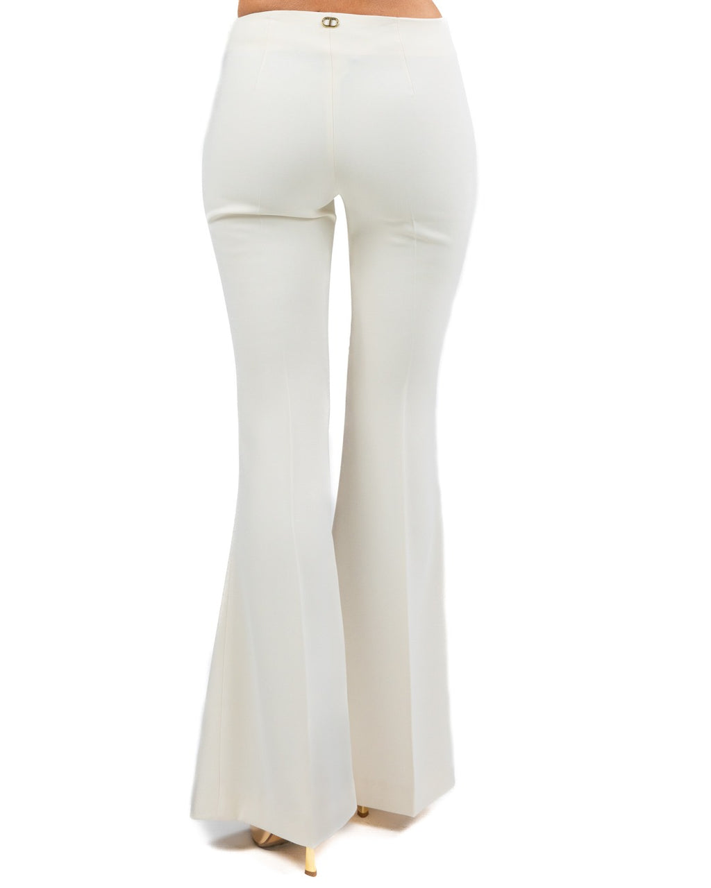 TWINSET - Pantalone flared madreperla