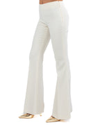 TWINSET - Pantalone flared madreperla