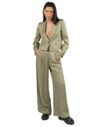 MARELLA - Giacca in Twill di Viscosa Kaki