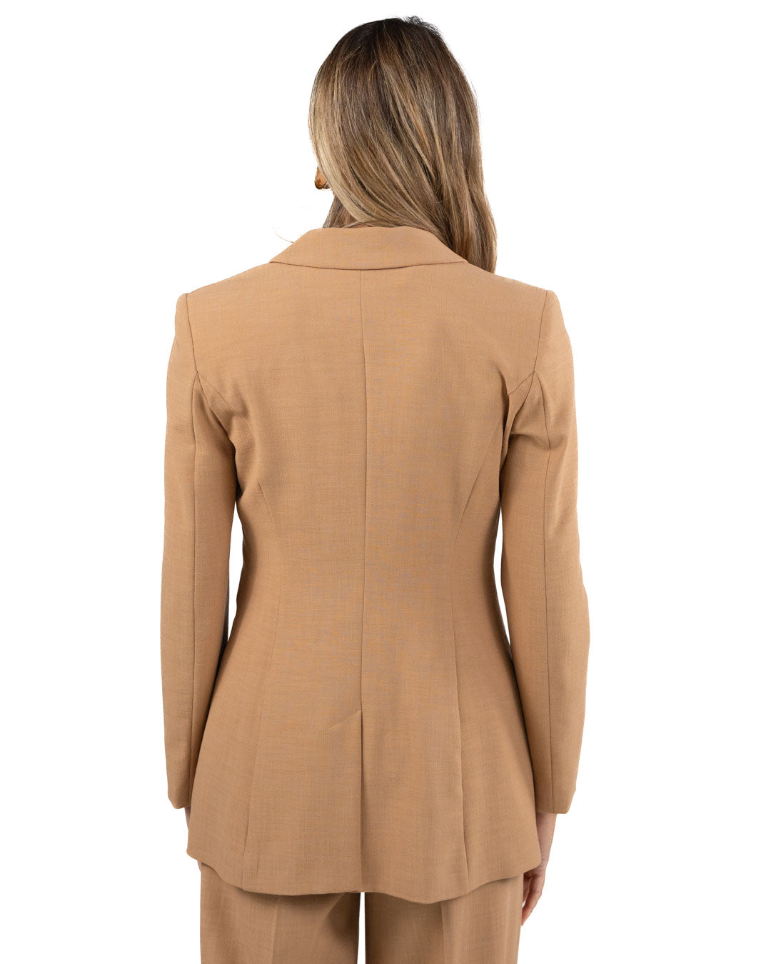 EMME MARELLA - Giacca sfiancata tinta tabacco