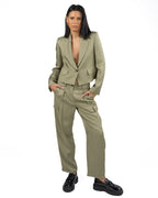 MARELLA - Pantalone cargo in twill tinta kaki