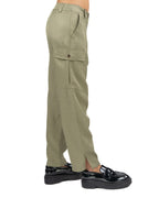MARELLA - Pantalone cargo in twill tinta kaki