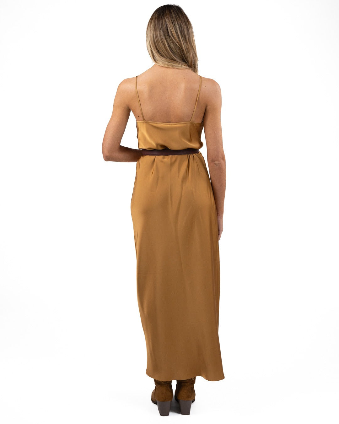 MARELLA - Abito scollo americana color daino