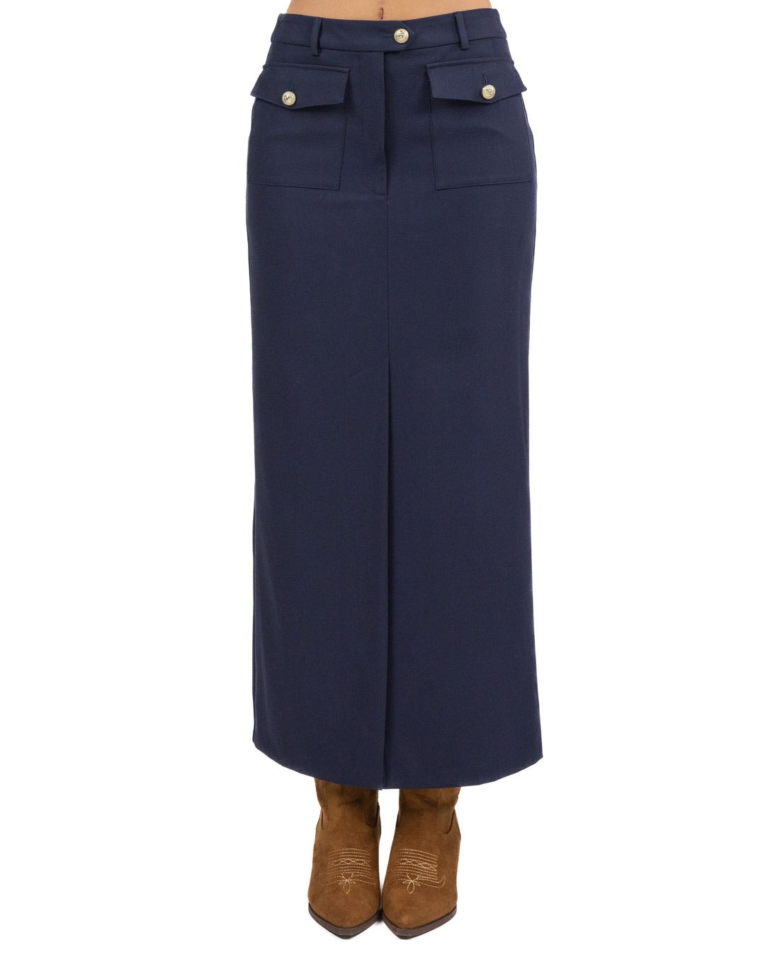 PENNY BLACK - Gonna blu in tessuto tecnico