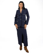 PENNY BLACK - Gonna blu in tessuto tecnico