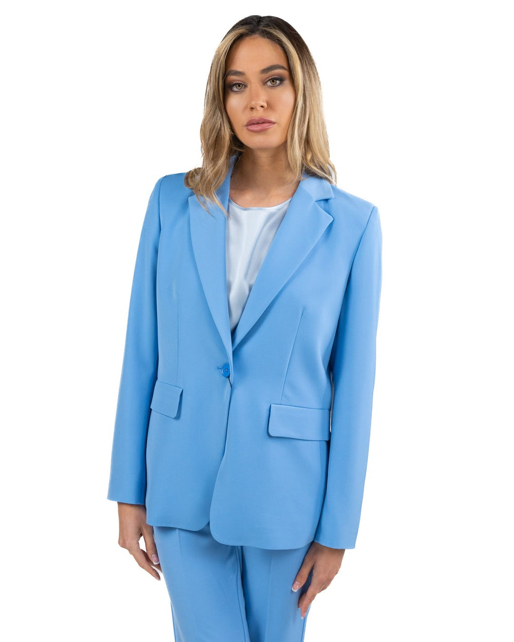 MARELLA - Giacca sfiancata azzurra