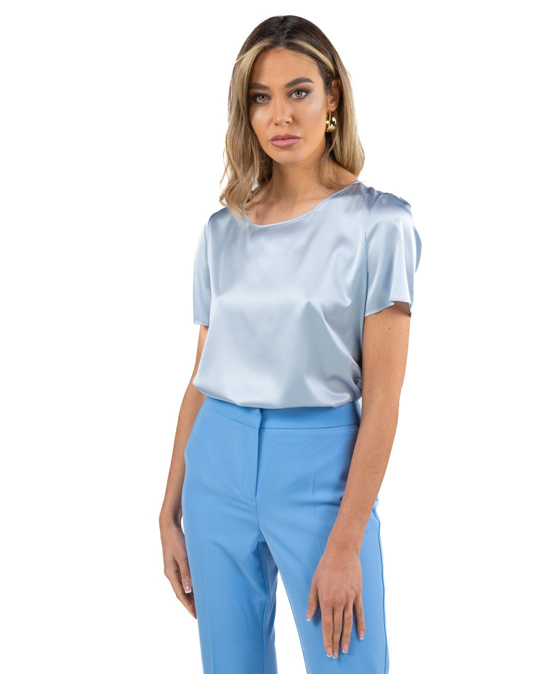 Pennyblack - Camicia seta azzurro