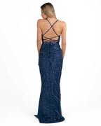 Berti Mode Collection - Abito glitter blu