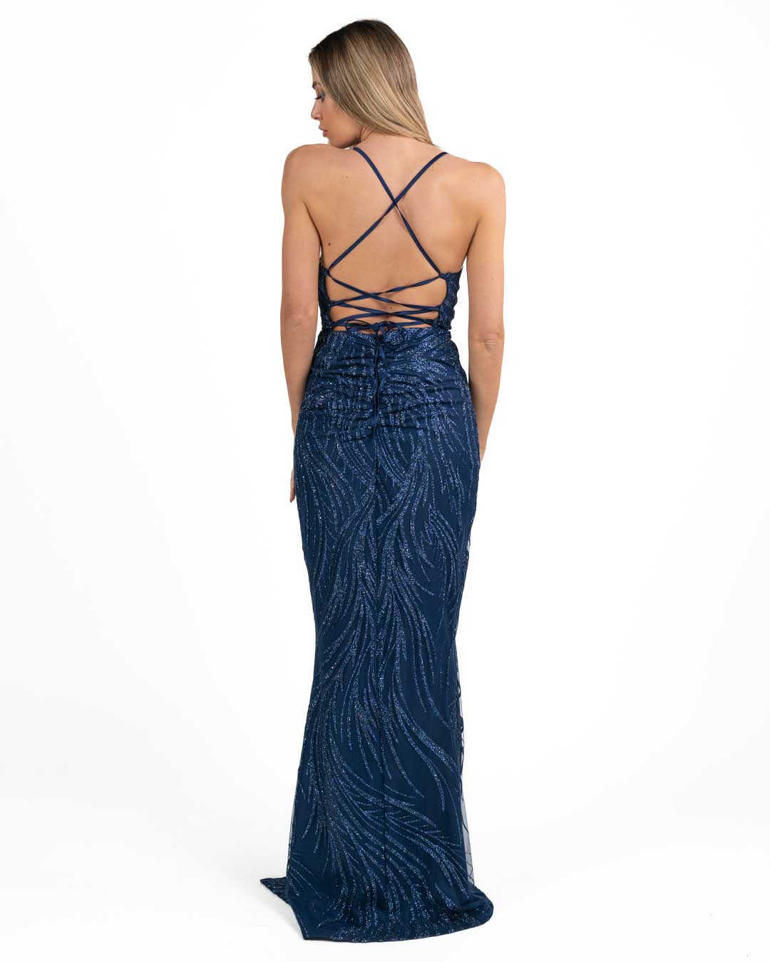 Berti Mode Collection - Abito glitter blu