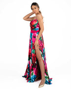 Berti Mode Collection - Abito floreale fucsia