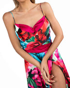 Berti Mode Collection - Abito floreale fucsia