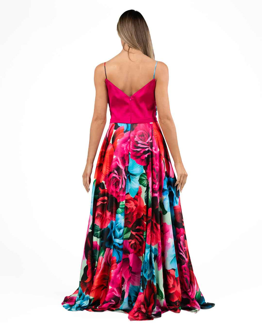 Berti Mode Collection - Abito floreale fucsia