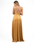Berti Mode Collection - Abito in raso oro